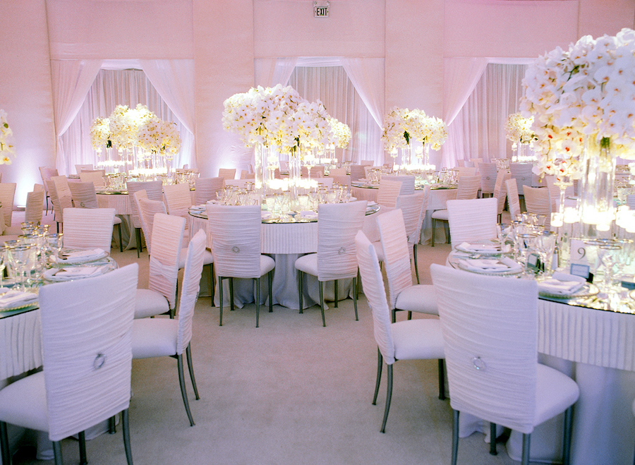 Glam Beverly Hills Hotel Crystal Ballroom Wedding