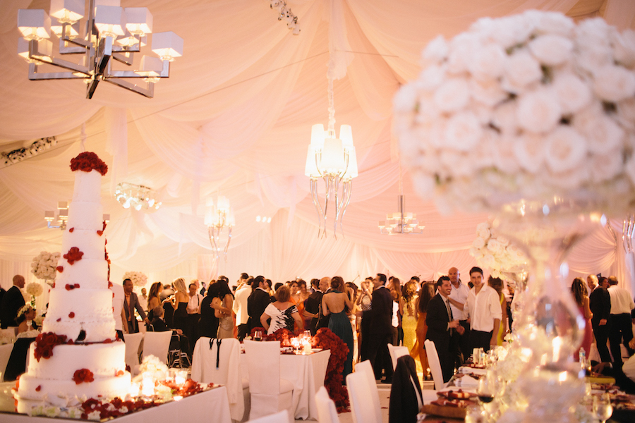 Immaculate White and Red Wedding Featured on Grace Ormonde1