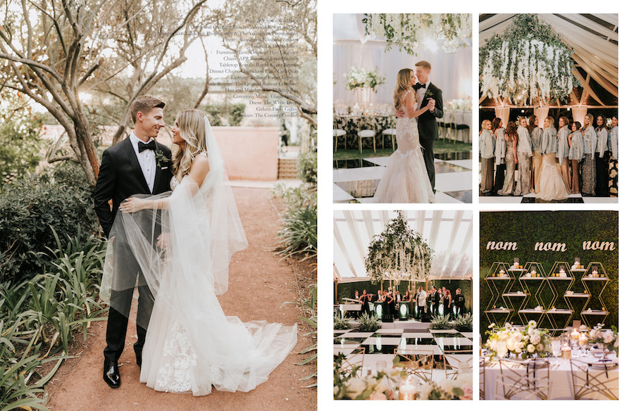Glamorous Rancho Valencia Wedding Featured in Novelty Bride Magazine