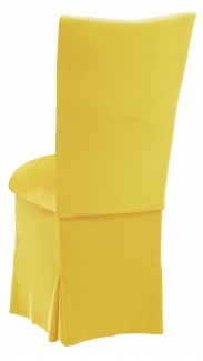 Sunshine Yellow Velvet Chair Cover, Cushion and Skirt