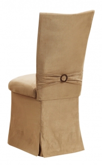 Camel Suede Chair Cover, Jewel Belt, Cushion and Skirt