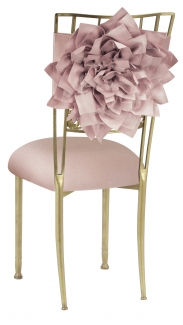 Gold Bella Fleur Bloom with Blush Stretch Knit Cushion