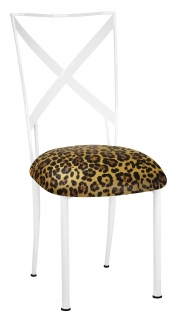 Simply X White with Gold Black Leopard Cushion
