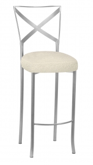 Simply X Barstool with Ivory Boucle Cushion