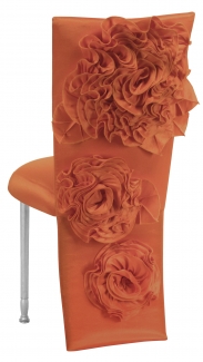 Orange Taffeta Jacket with Flowers and Boxed Cushion on Silver Legs