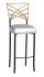 Two Tone Fanfare Barstool with Silver Barstool Boxed Cushion