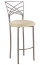 Silver Fanfare Barstool with Ivory Stretch Knit Cushion