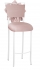 Simply X White Barstool Bloom with Blush Stretch Knit Cushion