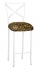 Simply X White Barstool with Gold Black Leopard Cushion
