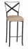 Blak. Barstool with Cappuccino Stretch Knit Cushion