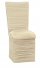 Chloe Ivory Stretch Knit Chair Cover with Rhinestone Accent Band, Cushion and Skirt
