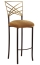 Two Tone Gold Fanfare Barstool with Gold Velvet Cushion