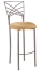 Silver Fanfare Barstool with Gold Stretch Knit