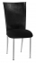 Black Croc Chair Cover with Black Stretch Knit Cushion on Silver Legs