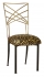 Two Tone Gold Fanfare Barstool with Gold Black Leopard Cushion