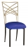 Two Tone Gold Fanfare with Royal Blue Stretch Knit Cushion