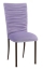Chloe Lavender Velvet Chair Cover and Cushion on Brown Legs