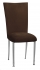 Chocolate Suede Chair Cover and Cushion on Silver Legs