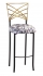 Two Tone Fanfare Barstool with White Paint Splatter Cushion