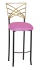 Two Tone Fanfare Barstool with Pink Glitter Knit Cushion