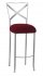 Simply X Barstool with Cranberry Boxed Prima Velvet Cushion