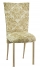 Ravena Chenille Empire Cut Chair Cover with Boxed Cushion on Gold Legs