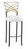 Two Tone Fanfare Barstool with White Lace over White Knit Cushion