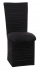 Chloe Black Stretch Knit Chair Cover with Jewel Band, Cushion and Skirt