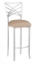 Silver Fanfare Barstool with Cappuccino Stretch Knit Cushion