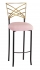Two Tone Fanfare Barstool with Pink Sparkle Velvet Cushion