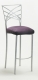 Silver Fanfare Barstool with Lilac Suede Cushion