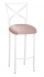 Simply X White Barstool with Blush Street Knit Cushion