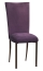 Lilac Suede Chair Cover and Cushion on Brown Legs