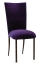 Deep Purple Velvet Chair Cover and Cushion on Brown Legs