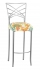 Silver Fanfare Barstool with Floral Bloom Boxed Cushion