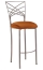 Silver Fanfare Barstool with Copper Stretch Knit Cushion