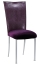 Purple Croc Chair Cover with Eggplant Velvet Cushion on Silver Legs