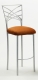 Silver Fanfare Barstool with Copper Suede Cushion
