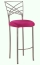 Silver Fanfare Barstool with Hot Pink Stretch Knit Cushion