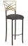 Two Tone Gold Fanfare Barstool with Charcoal Suede Cushion