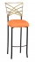 Two Tone Fanfare Barstool with Tangerine Stretch Knit Cushion