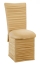 Chloe Gold Stretch Knit Chair Cover with Tassel Belt, Cushion and Skirt