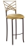 Two Tone Gold Fanfare Barstool with Gold Stretch Knit Cushion