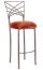 Silver Fanfare Barstool with Paprika Crushed Velvet Cushion