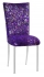 Purple Paint Splatter Chair Cover and Cushion on Silver Legs