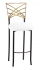 Two Tone Fanfare Barstool with White Linette Boxed Cushion