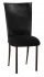 Matte Black Croc Chair Cover with Black Stretch Knit Cushion on Brown Legs
