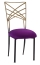 Two Tone Gold Fanfare with Plum Stretch Knit Cushion