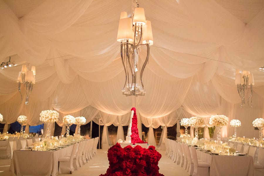 Immaculate White and Red Wedding Featured on Grace Ormonde1