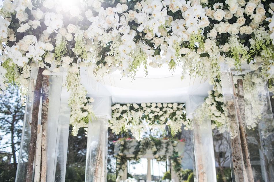Outdoor Monarch Beach Resort Wedding Ceremony Featured in Inside Weddings